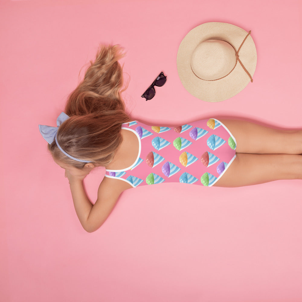 All-Over Print Kids Swimsuit- Piragua / Shaved Ice