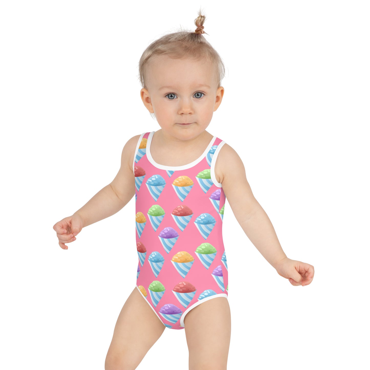 All-Over Print Kids Swimsuit- Piragua / Shaved Ice