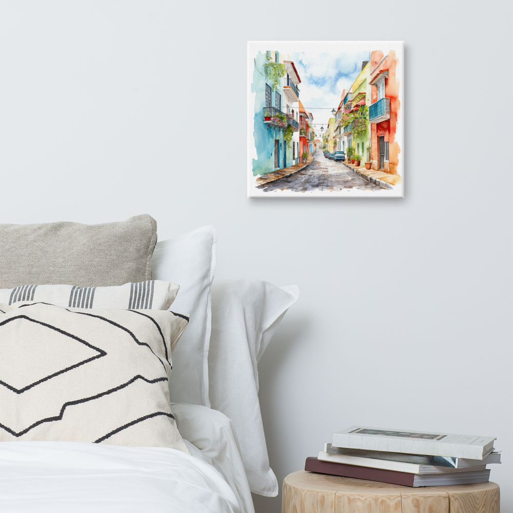 Canvas " Old San Juan - Cobble Stone"
