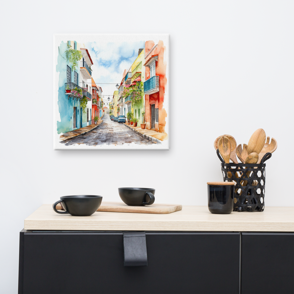 Canvas " Old San Juan - Cobble Stone"