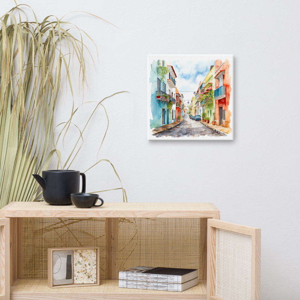 Canvas " Old San Juan - Cobble Stone"