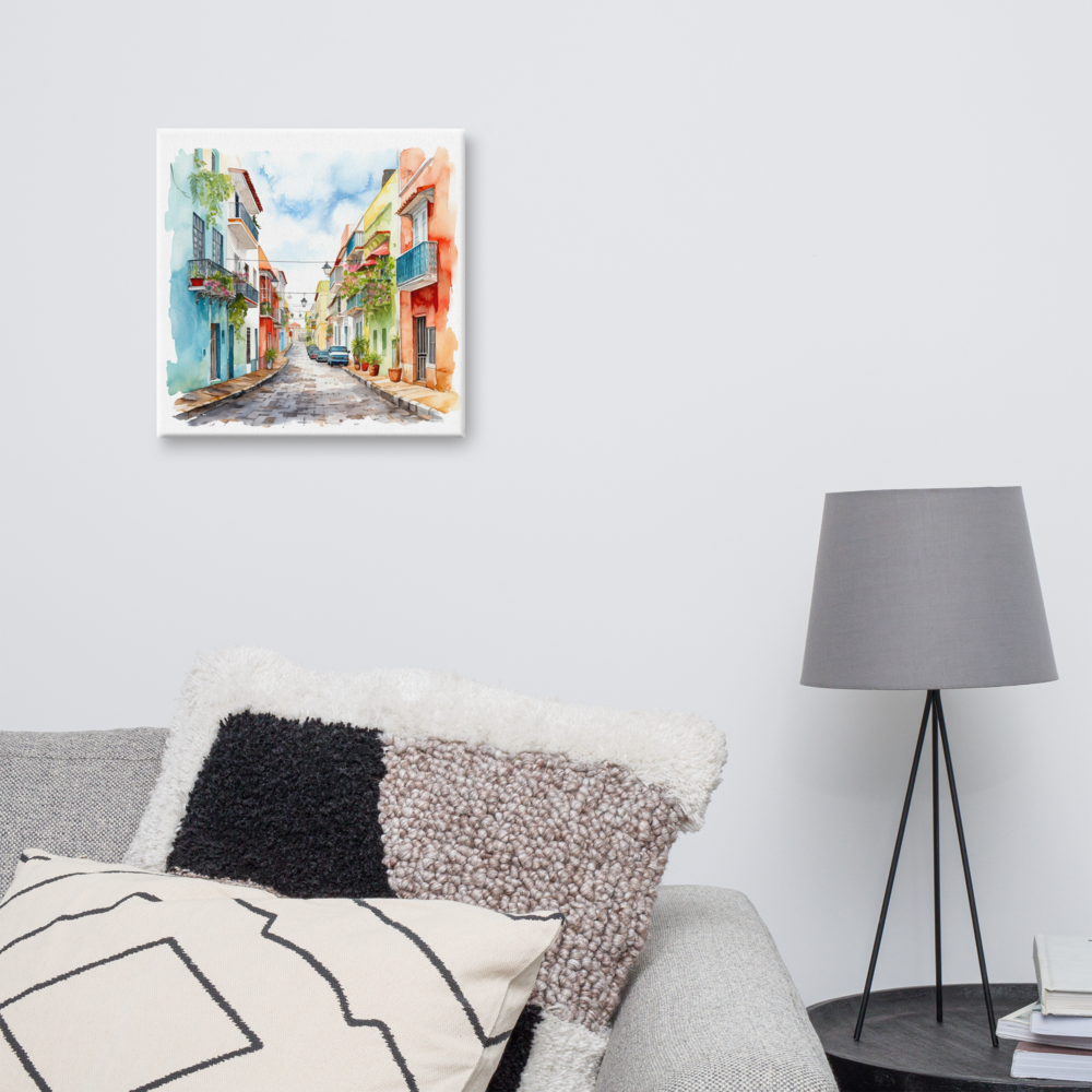 Canvas " Old San Juan - Cobble Stone"