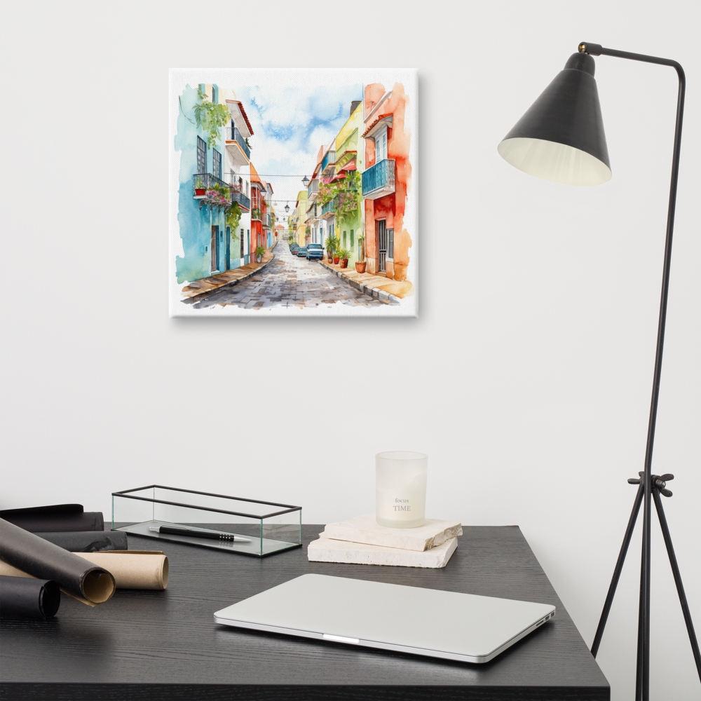 Canvas " Old San Juan - Cobble Stone"