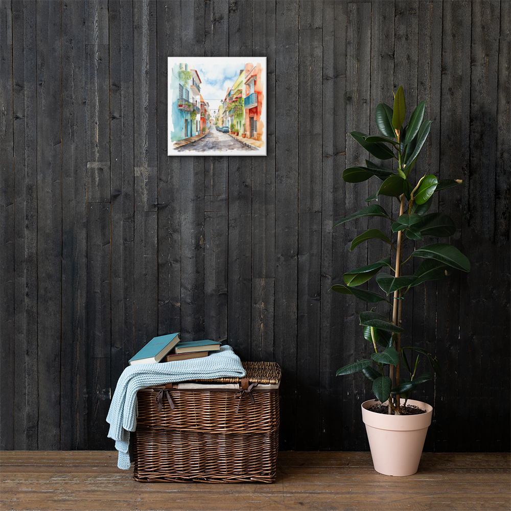 Canvas " Old San Juan - Cobble Stone"