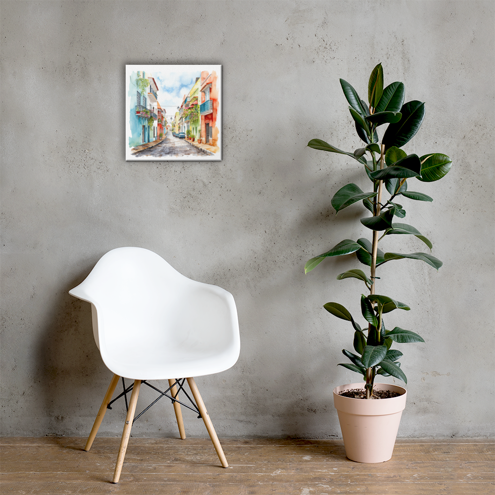Canvas " Old San Juan - Cobble Stone"
