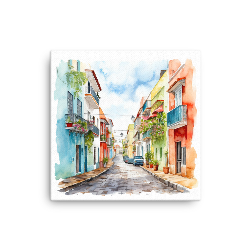 Canvas " Old San Juan - Cobble Stone"