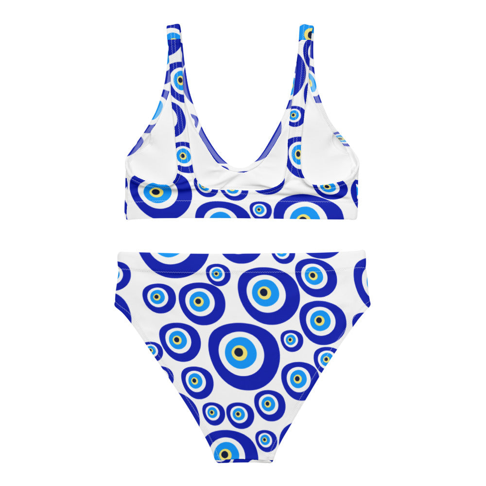 Recycled high-waisted bikini- Evil Eye