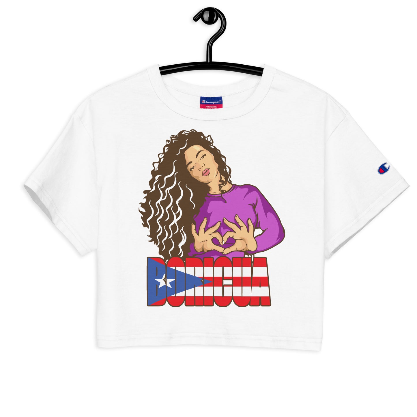 Champion crop top- Boricua
