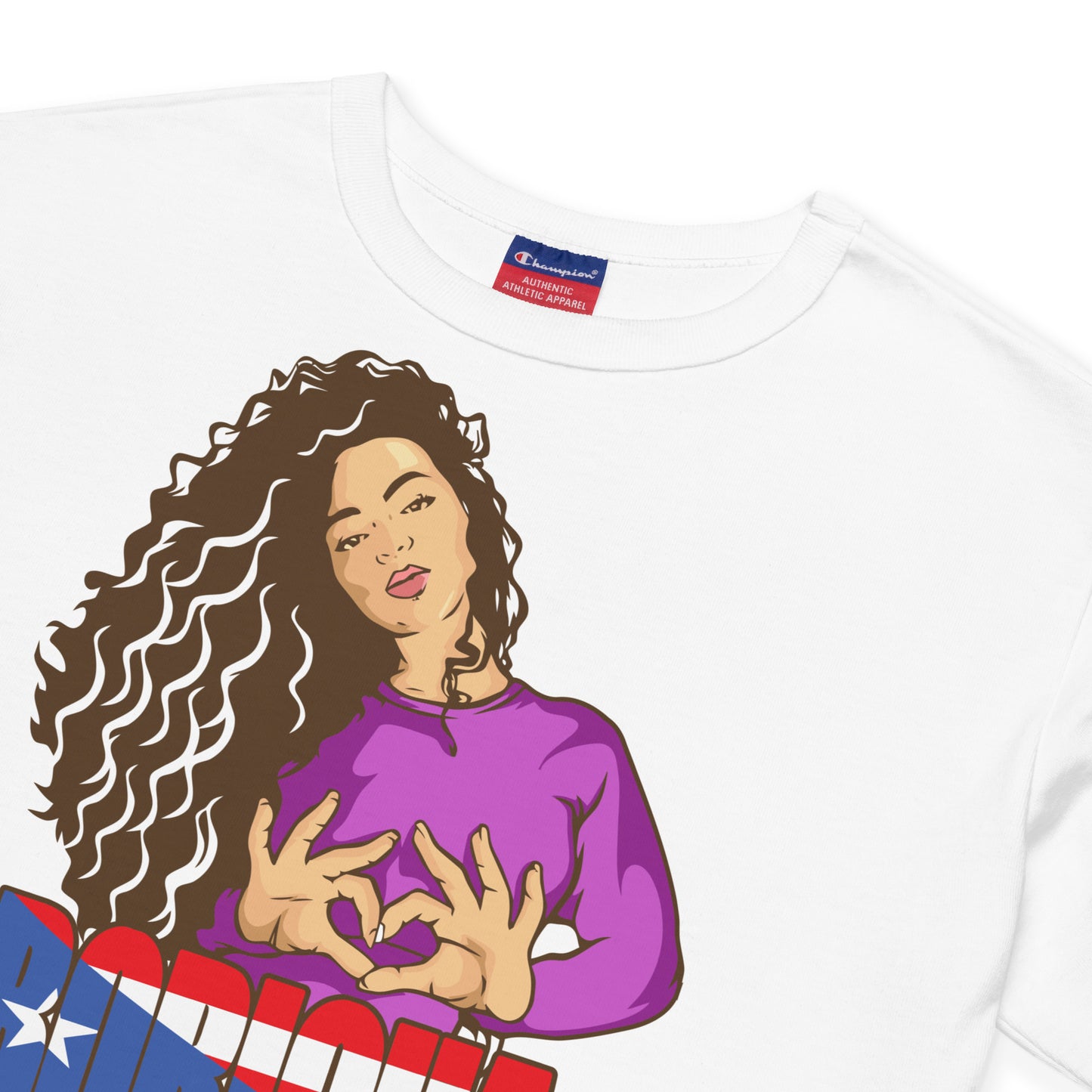 Champion crop top- Boricua