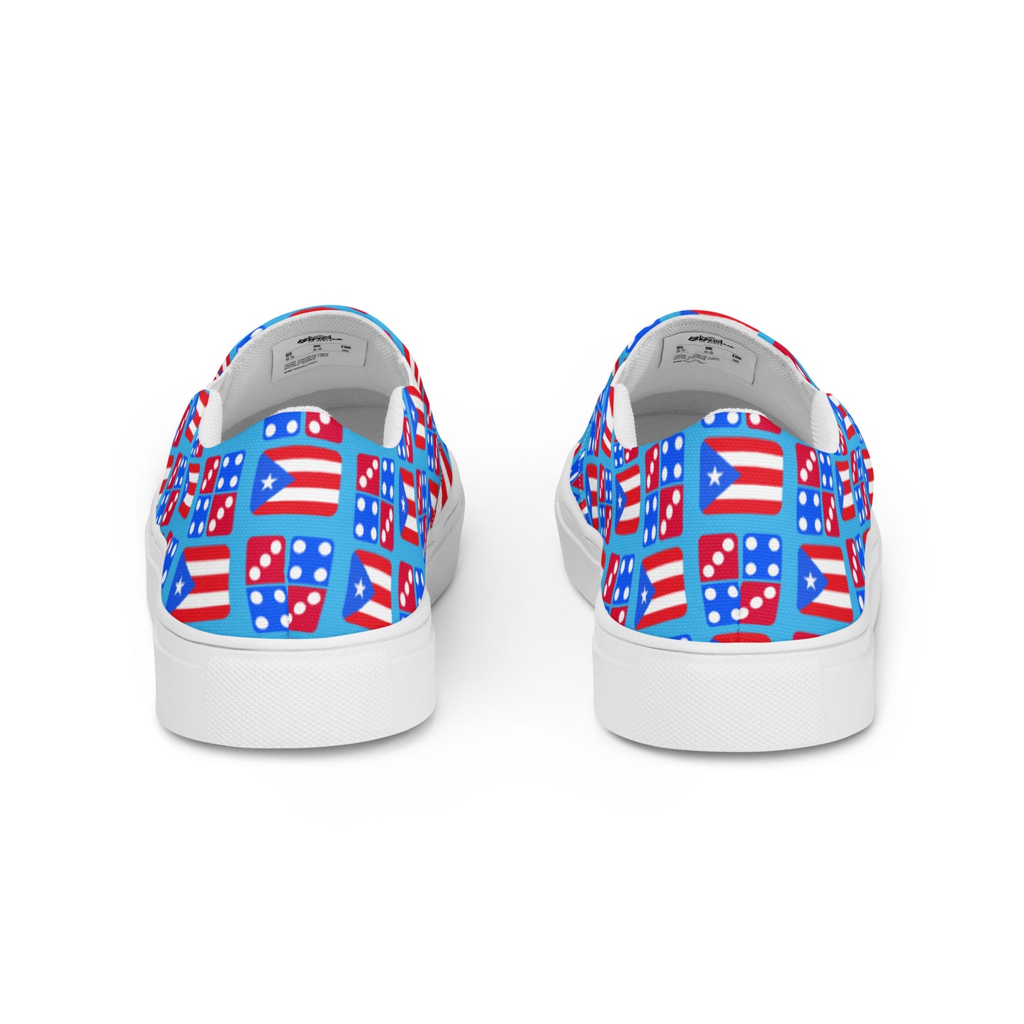 Men’s slip-on canvas shoes- PR and Domino's aka "Noel's" (Blue)