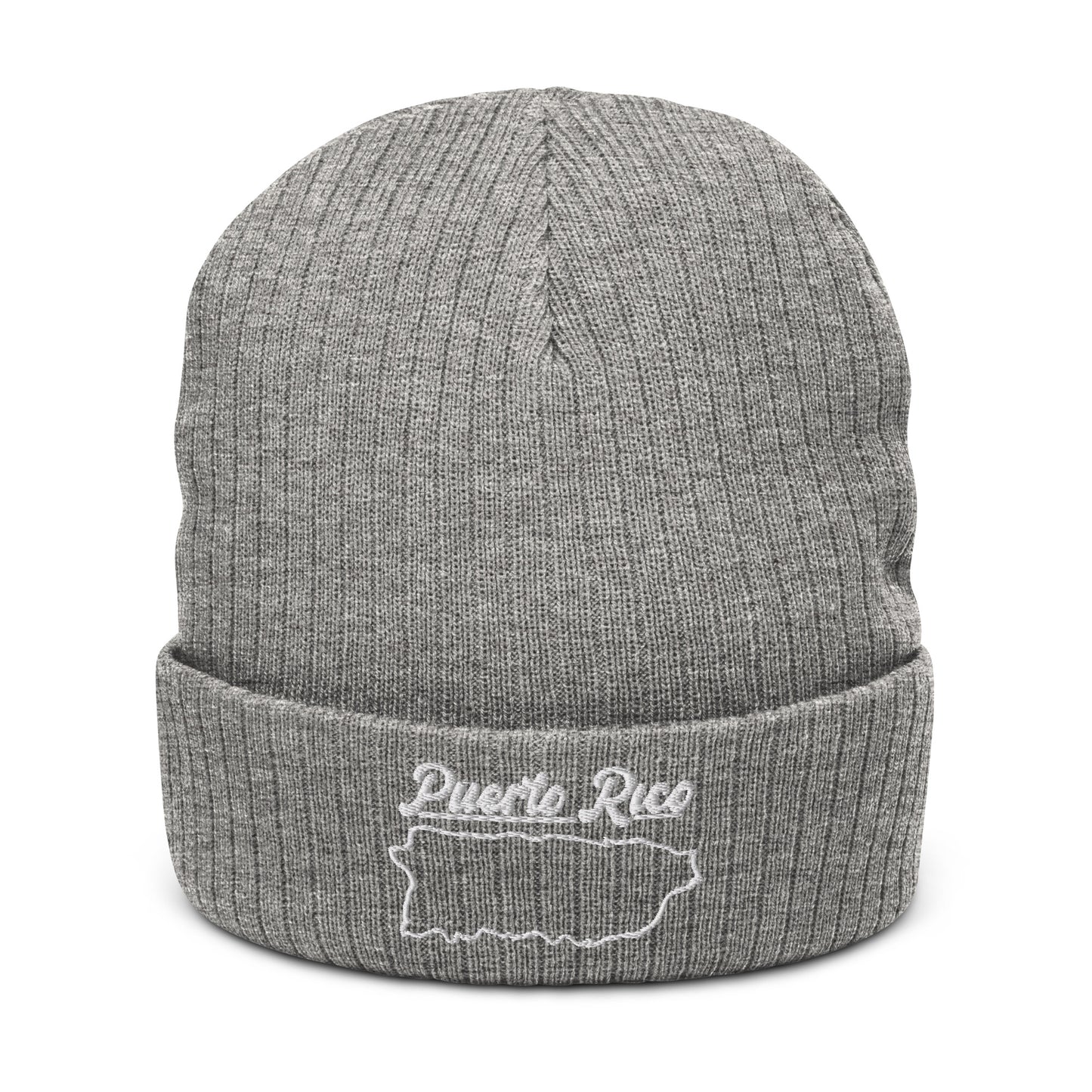 Ribbed knit beanie-Puerto Rico Island
