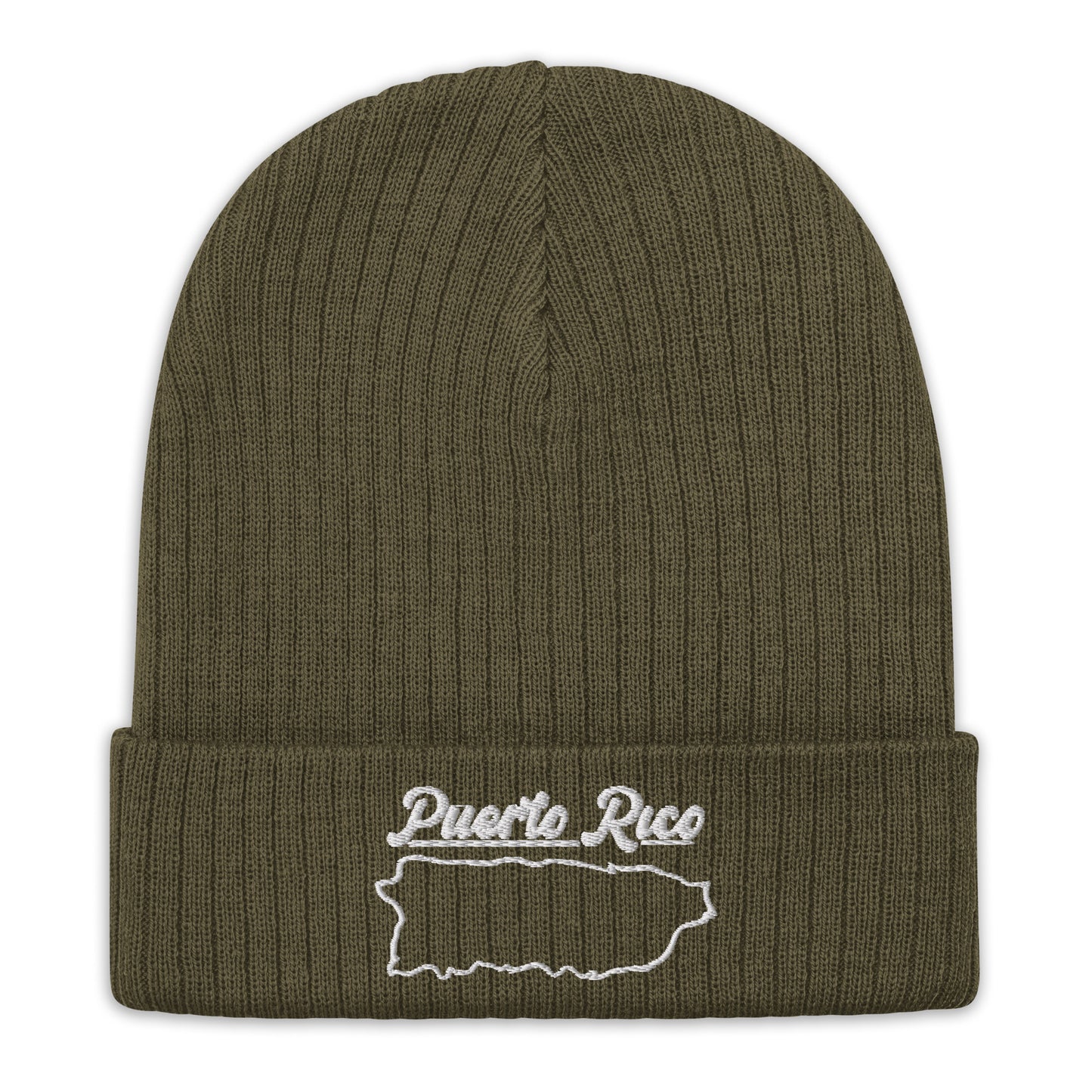 Ribbed knit beanie-Puerto Rico Island