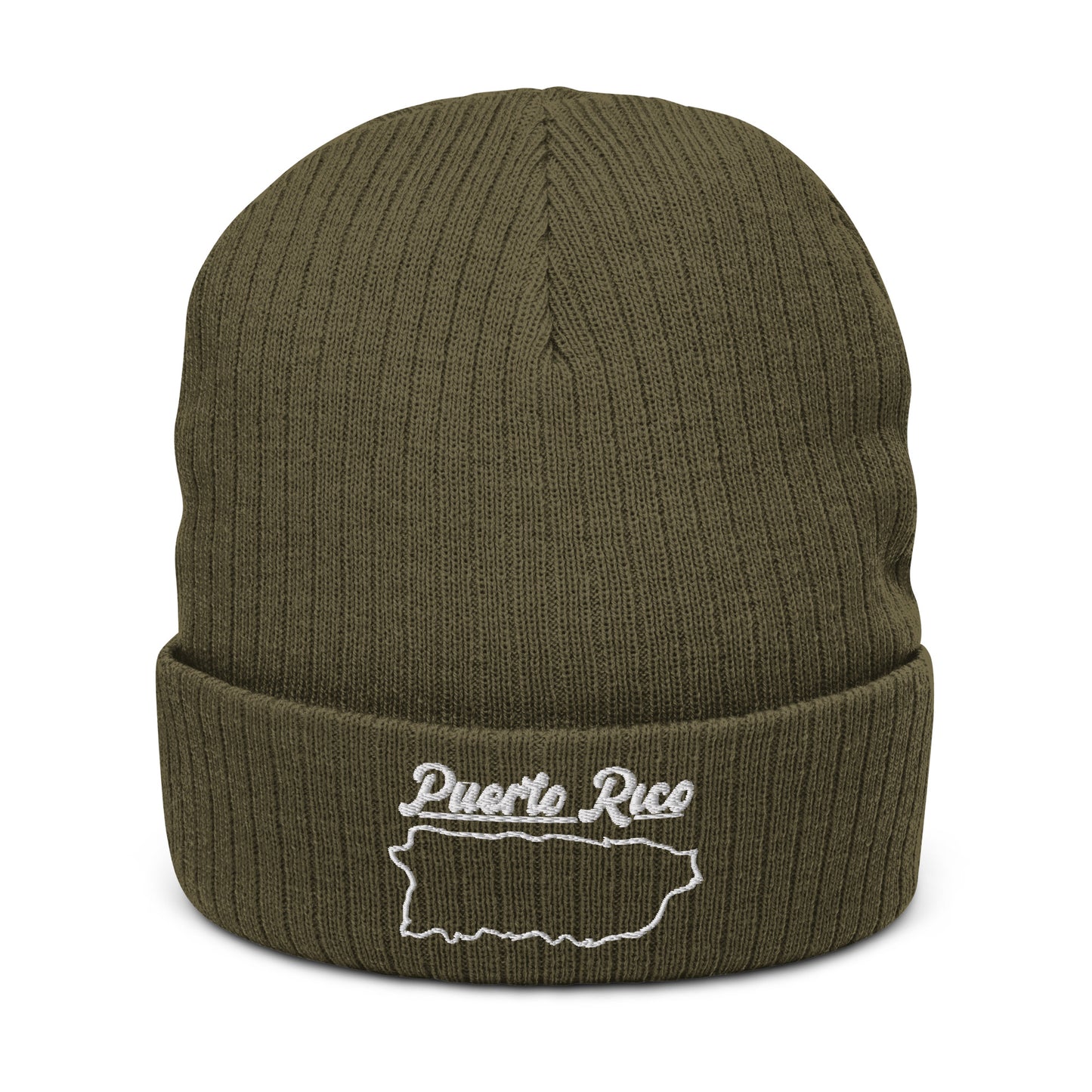 Ribbed knit beanie-Puerto Rico Island
