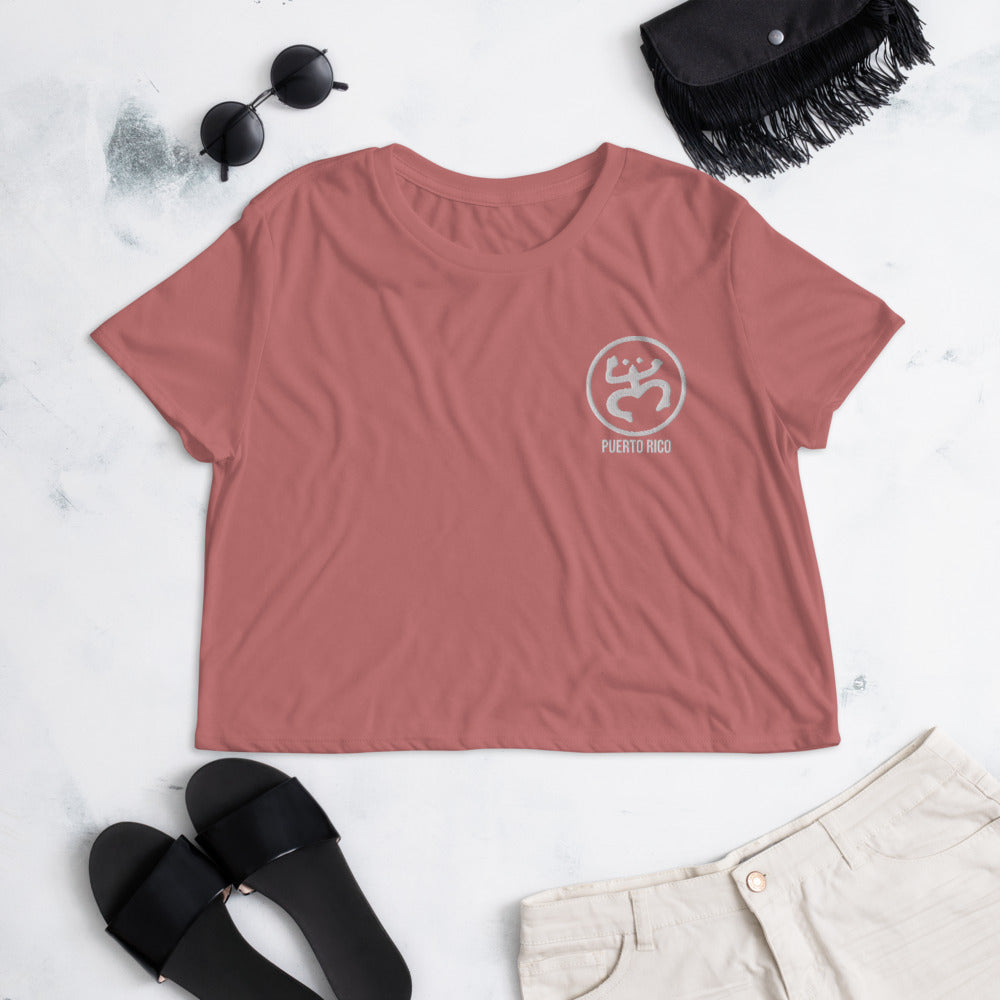 Crop Tee- Coqui Puerto Rico