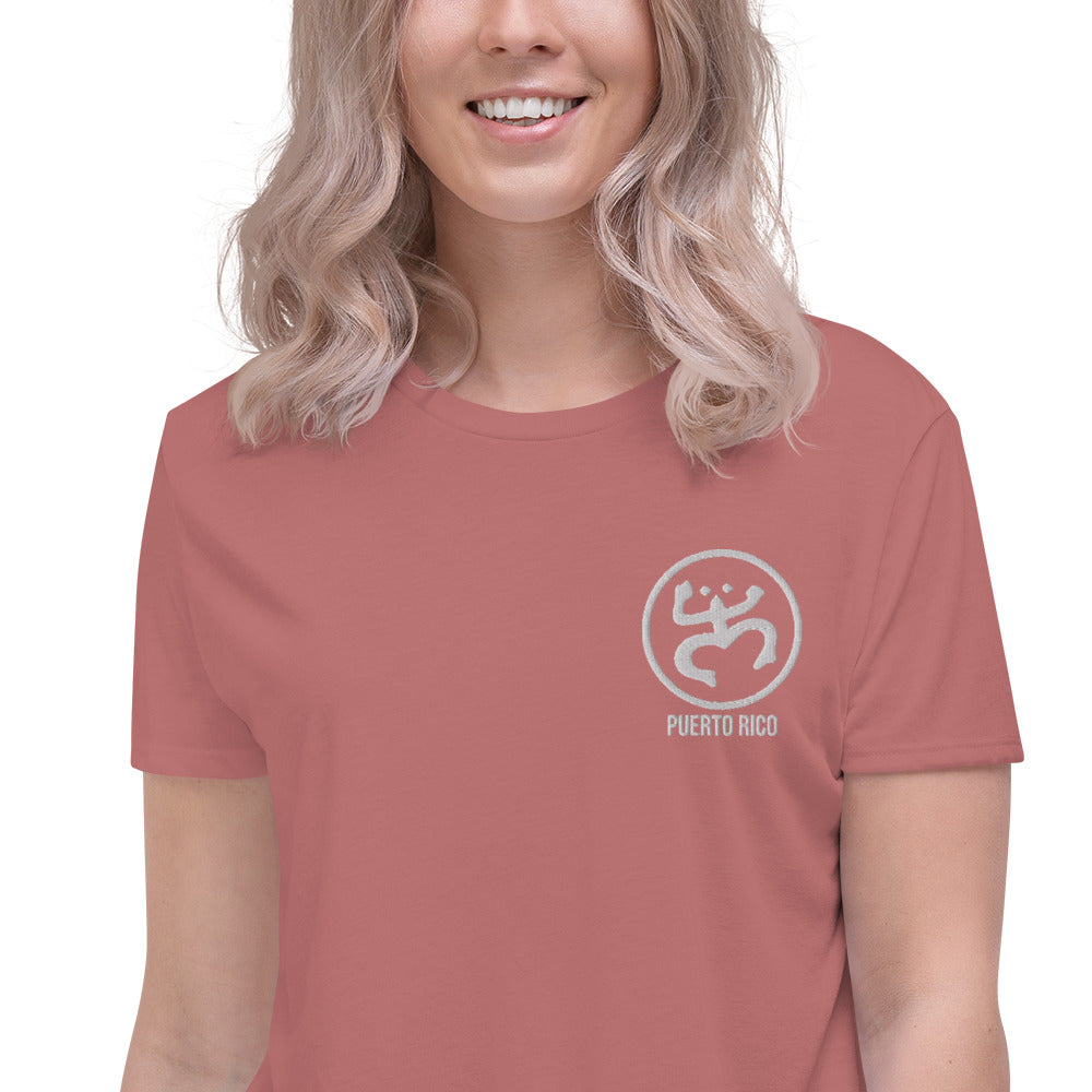 Crop Tee- Coqui Puerto Rico