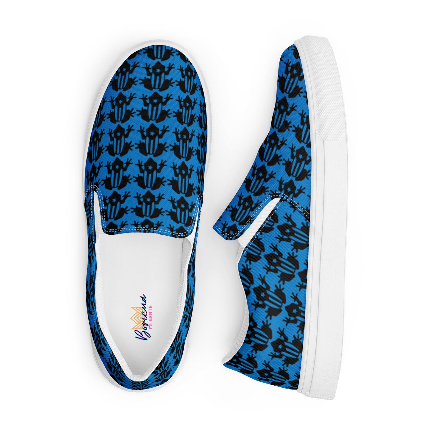 Women’s slip-on canvas shoes- Coqui Frog (Blue)