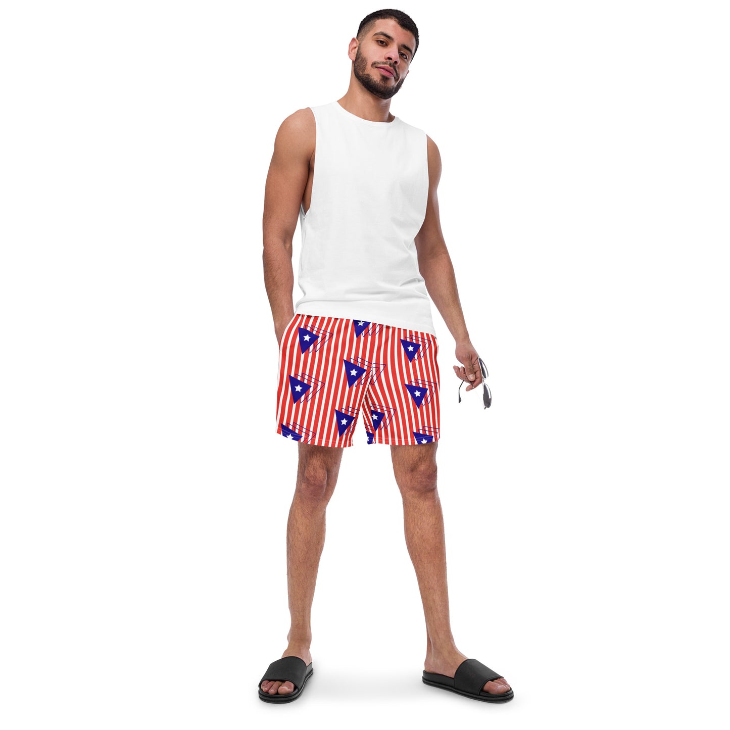 Men's swim trunks- Puerto Rican Flag