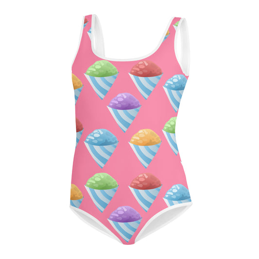 All-Over Print Youth Swimsuit- Piragua/ Shaved Iced