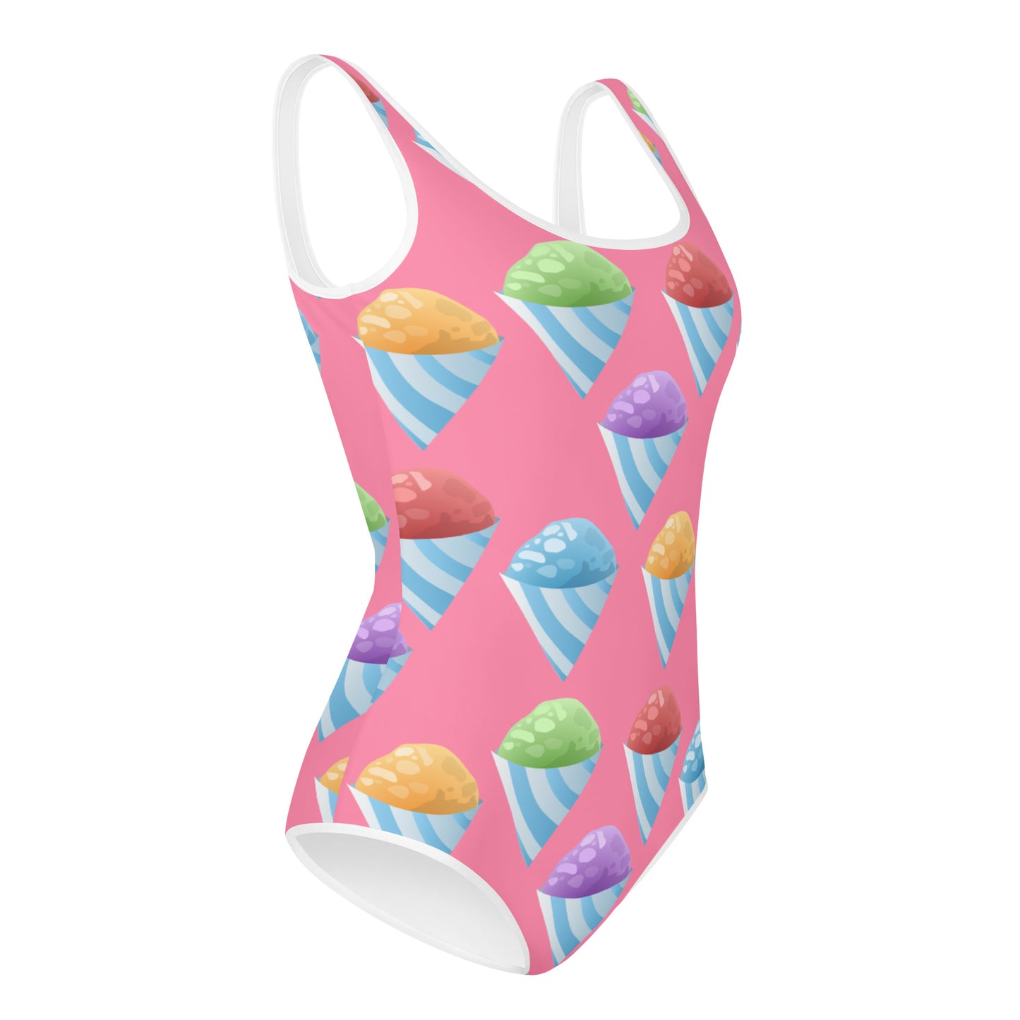 All-Over Print Youth Swimsuit- Piragua/ Shaved Iced