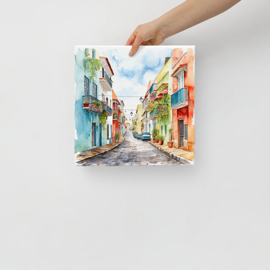 Canvas " Old San Juan - Cobble Stone"