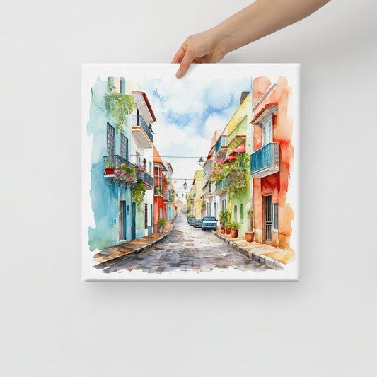 Canvas " Old San Juan - Cobble Stone"