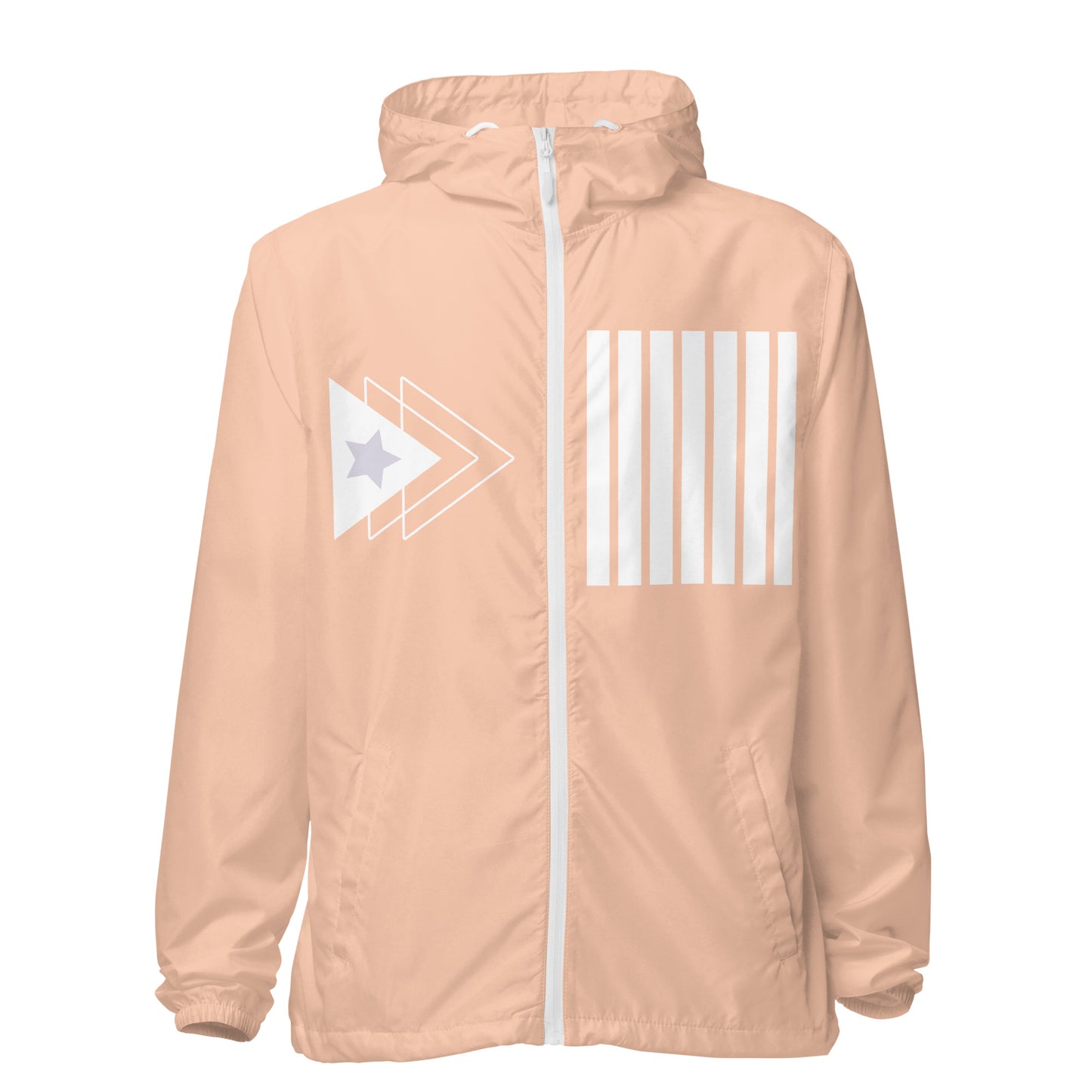 Unisex lightweight zip up windbreaker