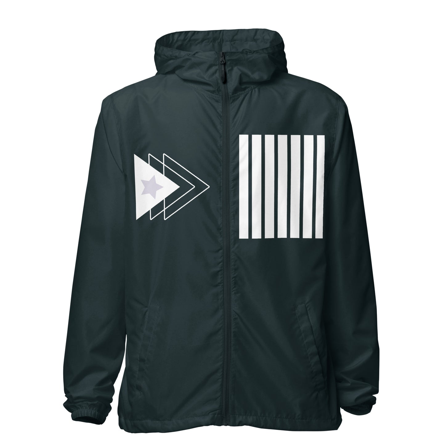 Unisex lightweight zip up windbreaker