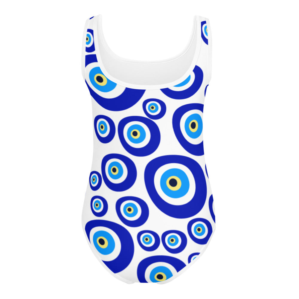 All-Over Print Kids Swimsuit- Evil Eye