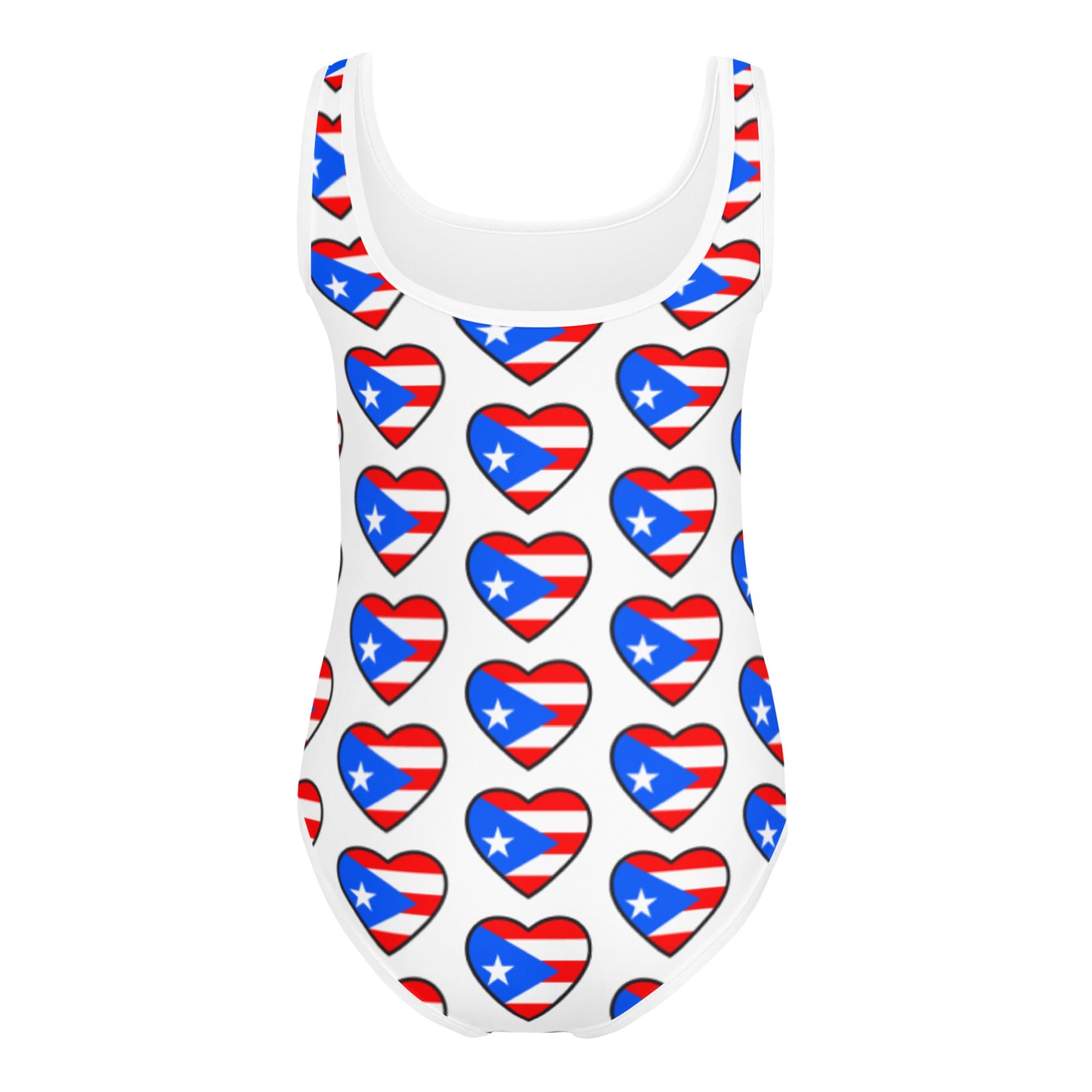 All-Over Print Kids Swimsuit- Puerto Rico Flag