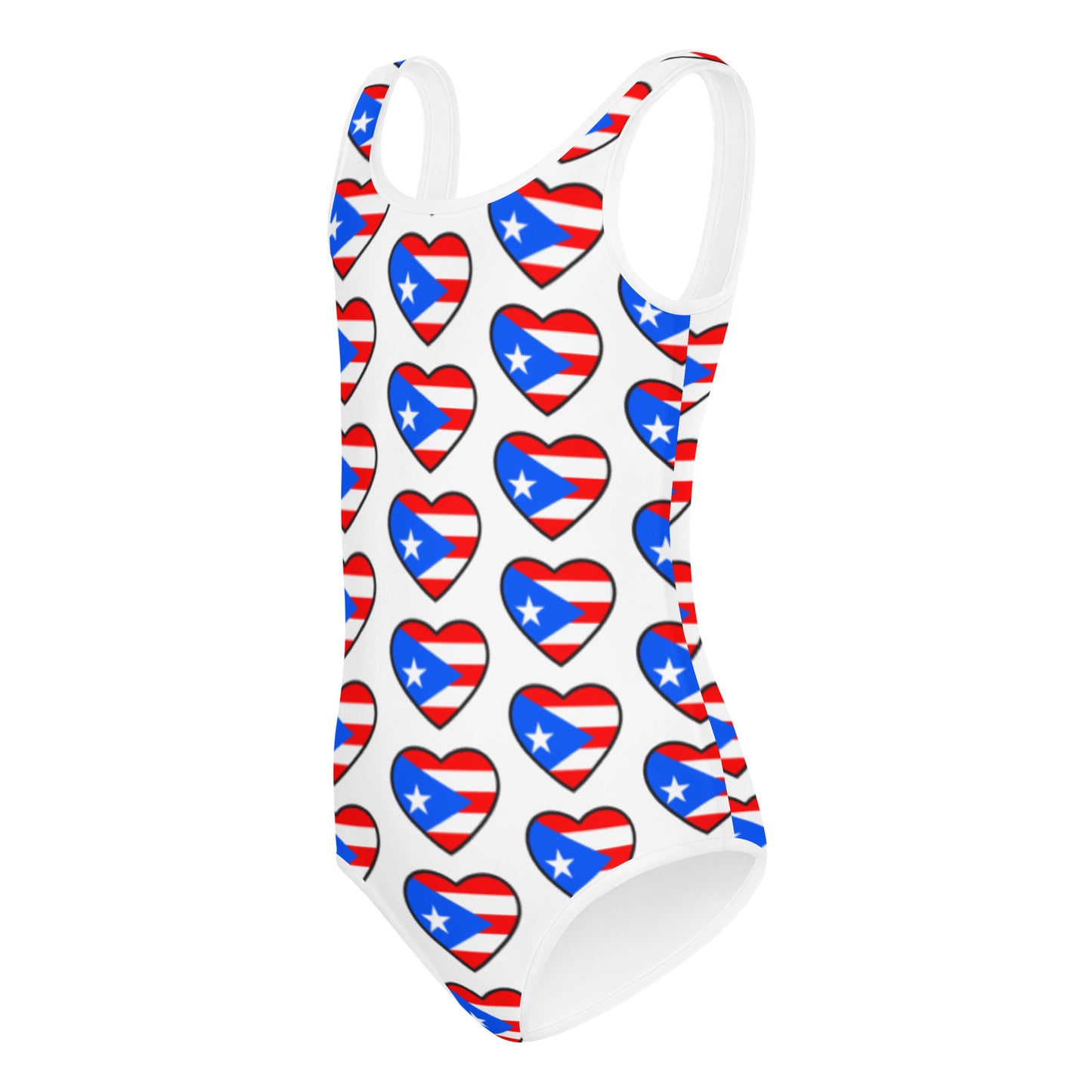 All-Over Print Kids Swimsuit- Puerto Rico Flag