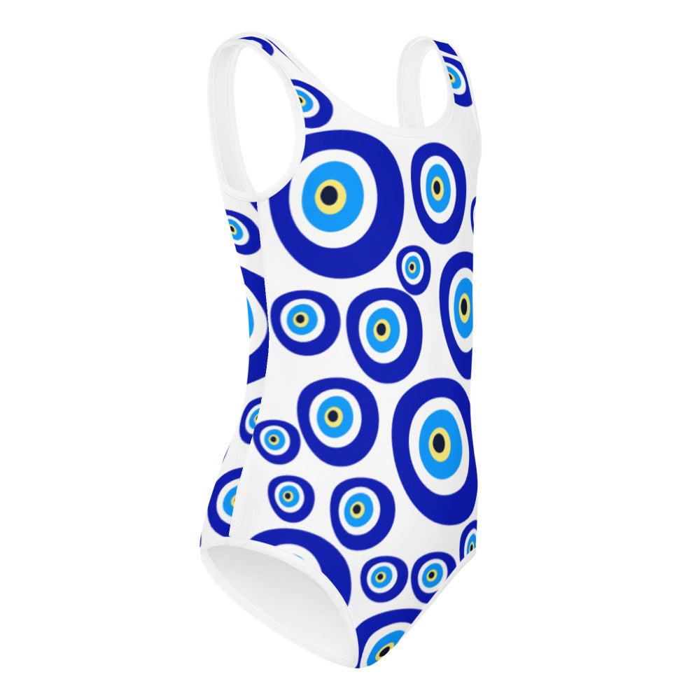 All-Over Print Kids Swimsuit- Evil Eye