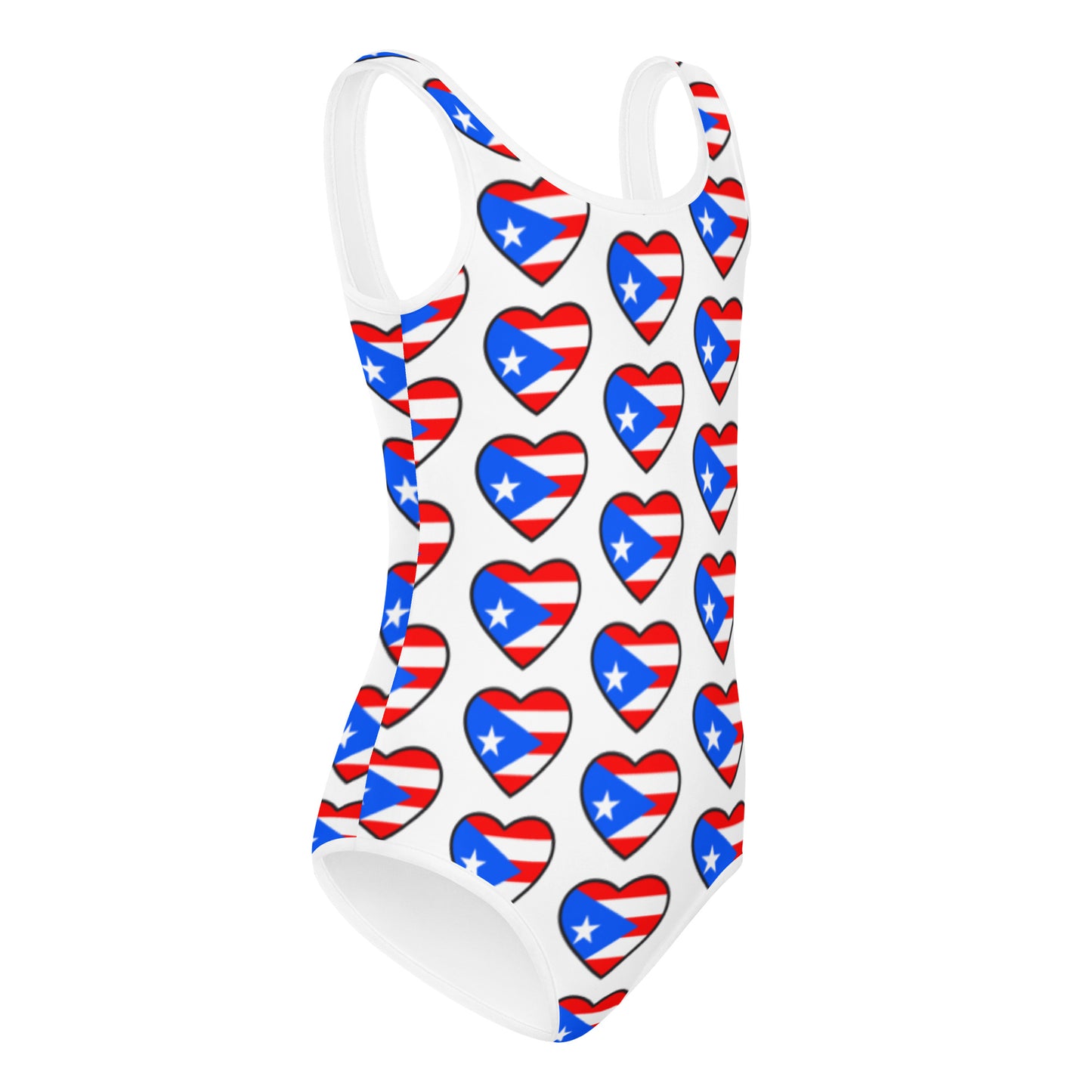 All-Over Print Kids Swimsuit- Puerto Rico Flag