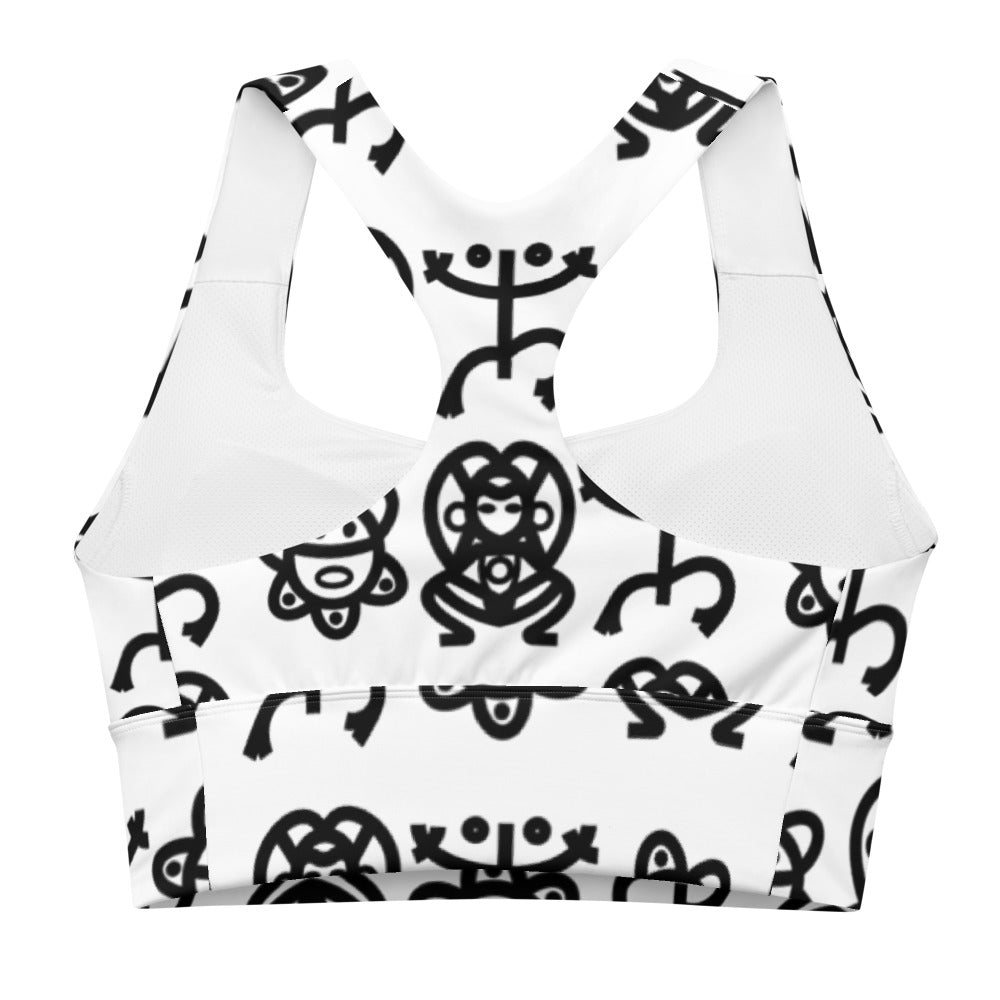 Longline sports bra- Taino Petroglyphs