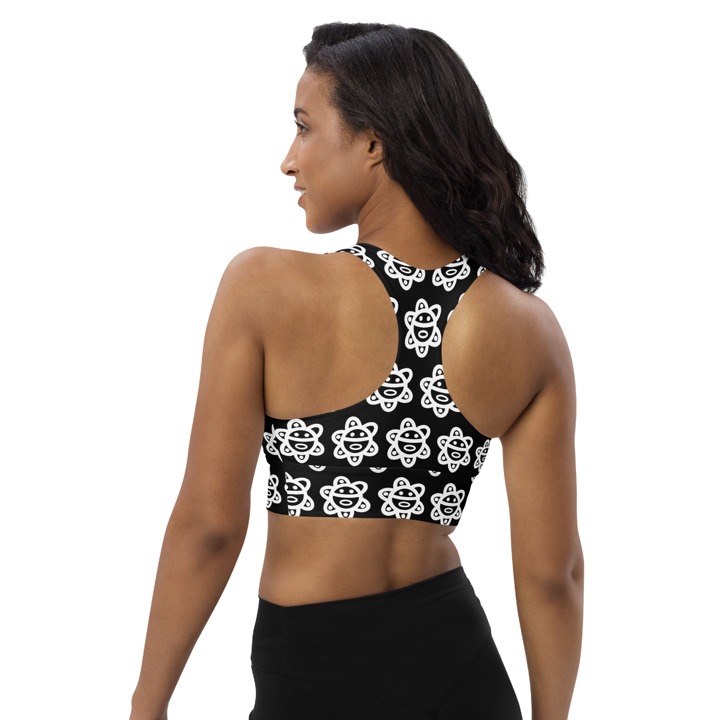 Longline sports bra- Taino Sol Black