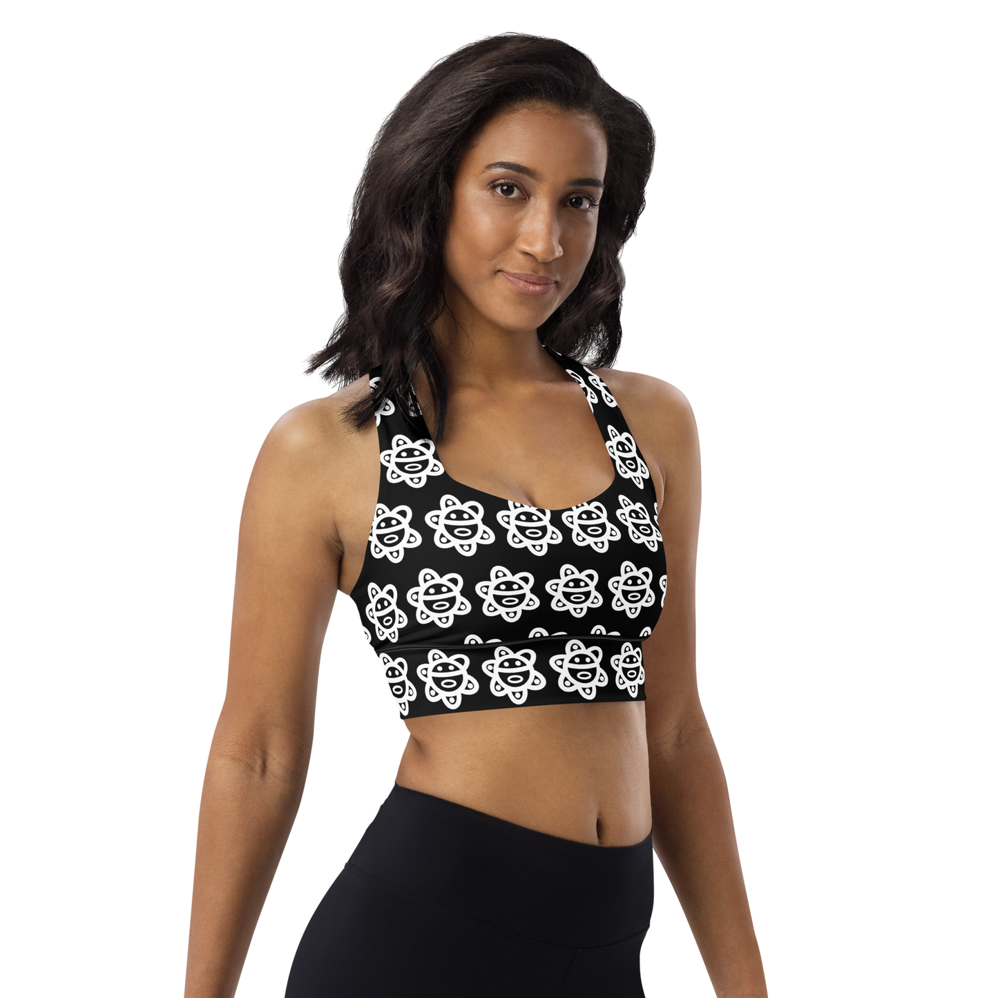 Longline sports bra- Taino Sol Black