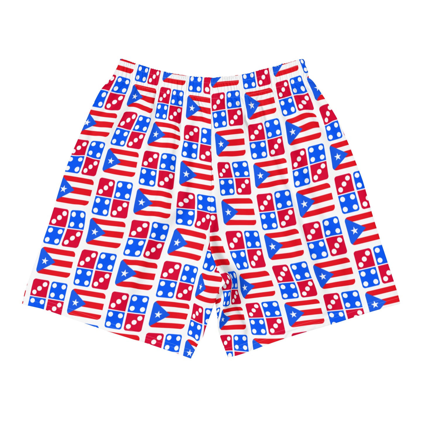 Men's Recycled Athletic Shorts- Domino's and PR Flag