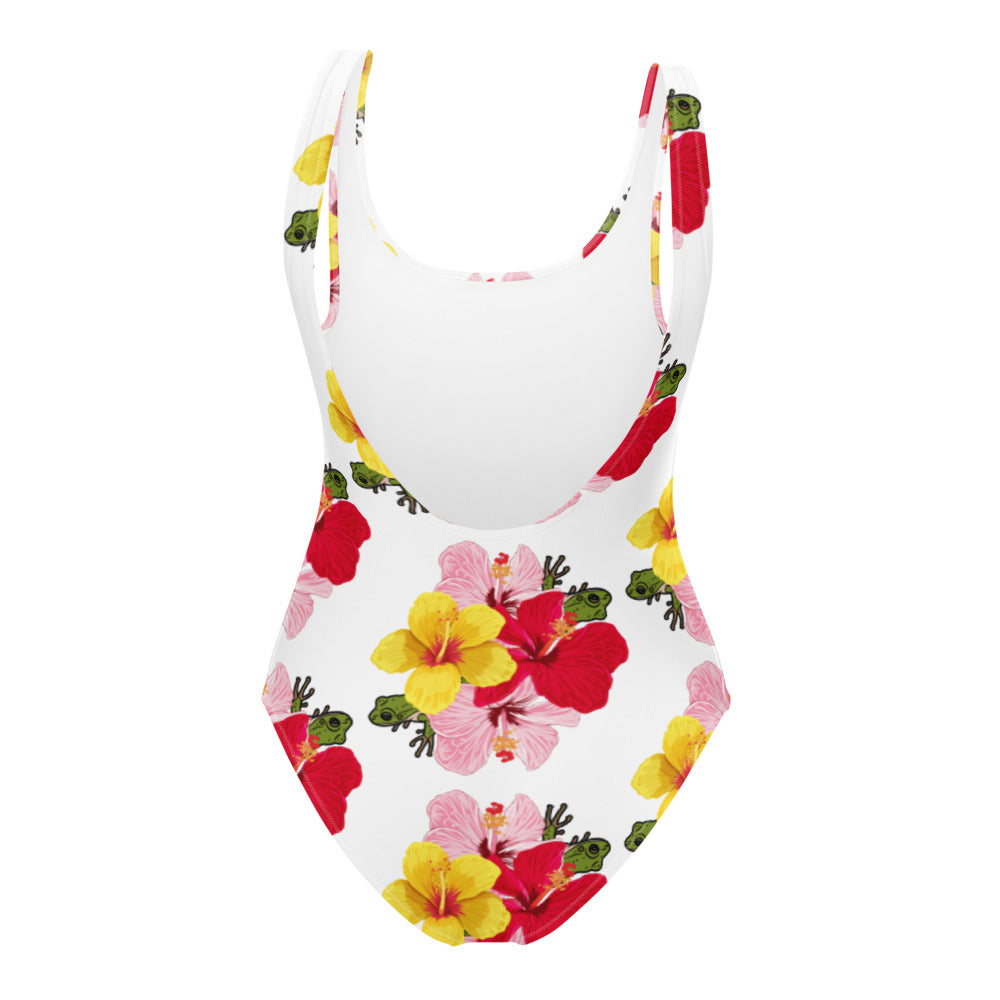 One-Piece Swimsuit- Coqui and Hibiscus