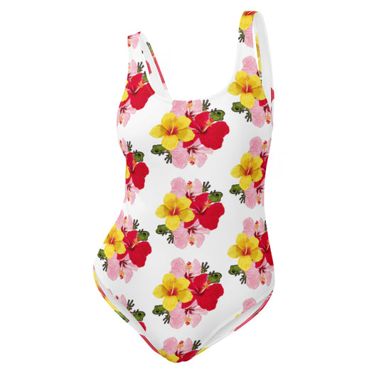 One-Piece Swimsuit- Coqui and Hibiscus