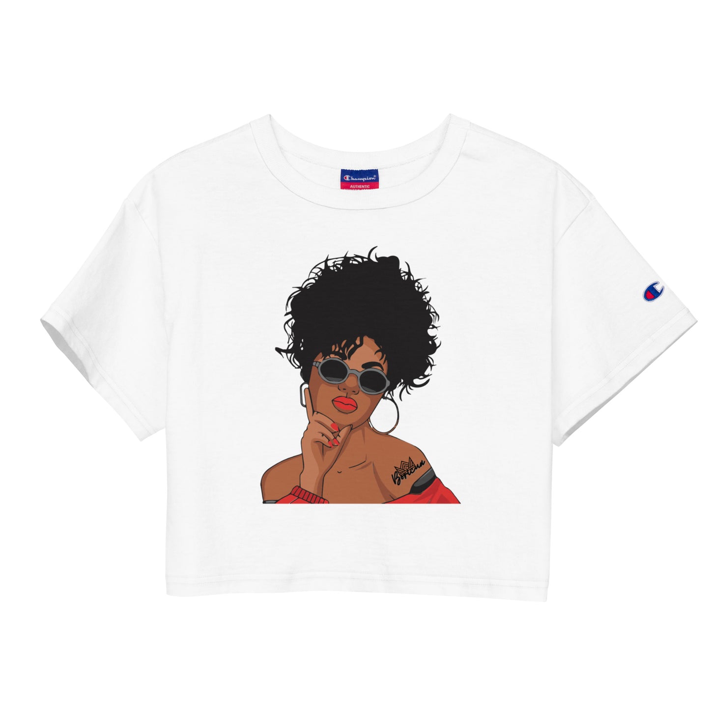 Champion crop top- Queen Boricua