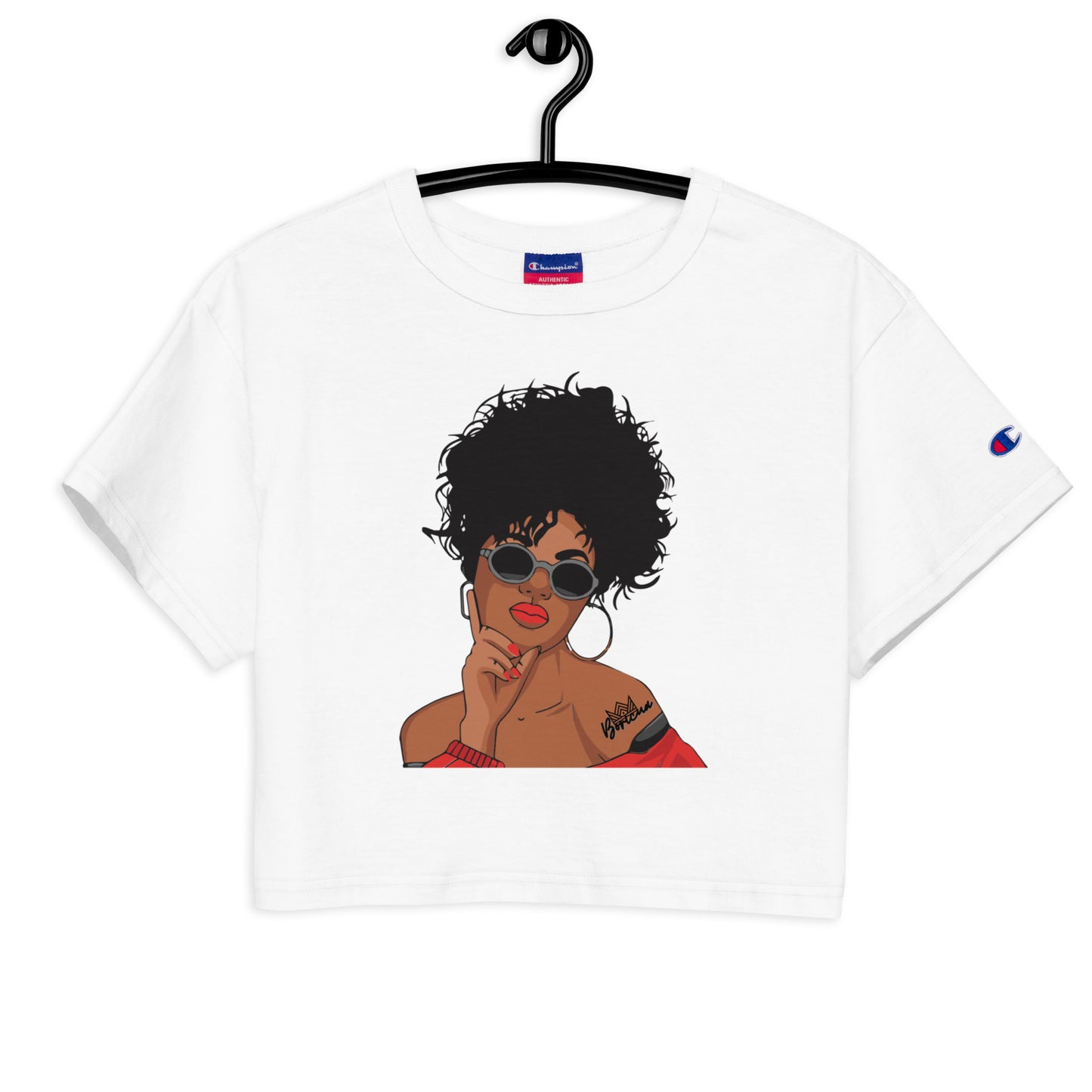 Champion crop top- Queen Boricua