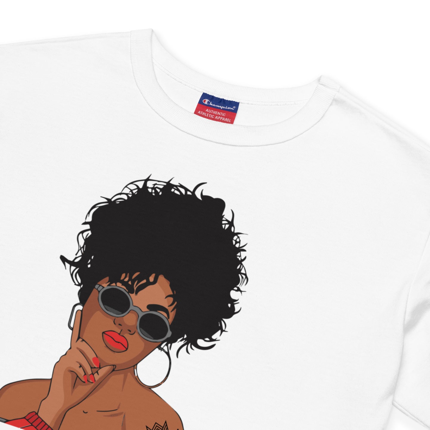 Champion crop top- Queen Boricua