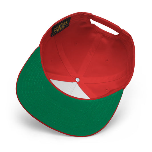 Flat Bill Cap- Heart Shaped Puerto Rican Flag