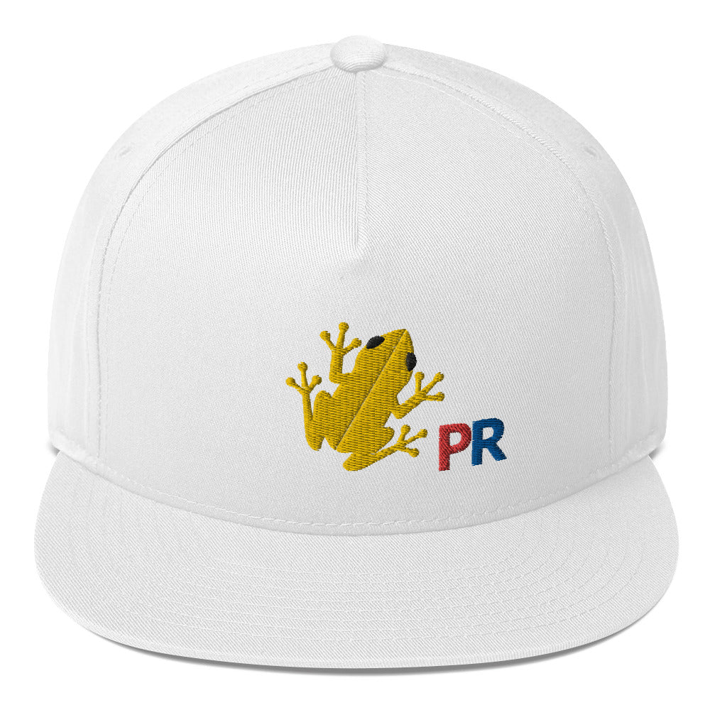 Flat Bill Cap- Coqui Frog PR Gold