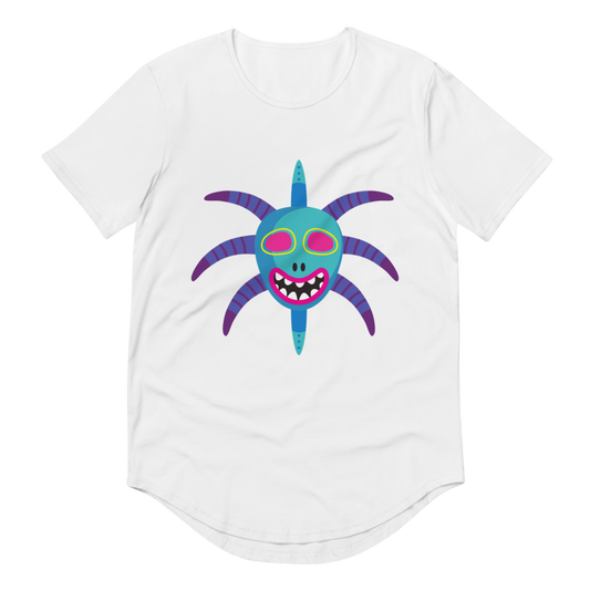 Men's Curved Hem T-Shirt- Vejigante Mask