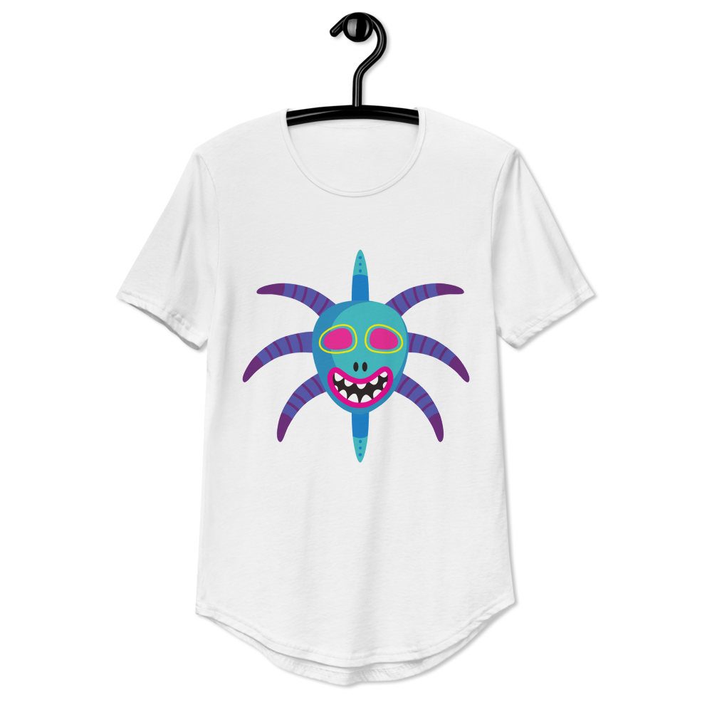 Men's Curved Hem T-Shirt- Vejigante Mask