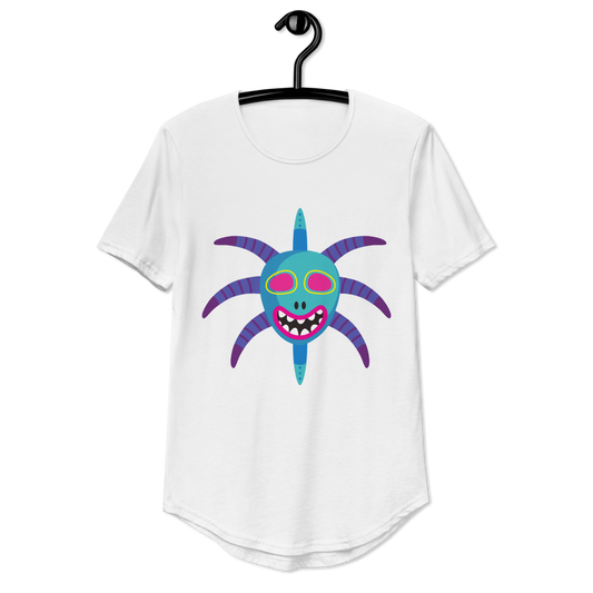 Men's Curved Hem T-Shirt- Vejigante Mask