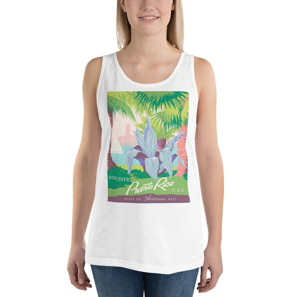 Unisex Tank Top- Discover Puerto Rico Flower