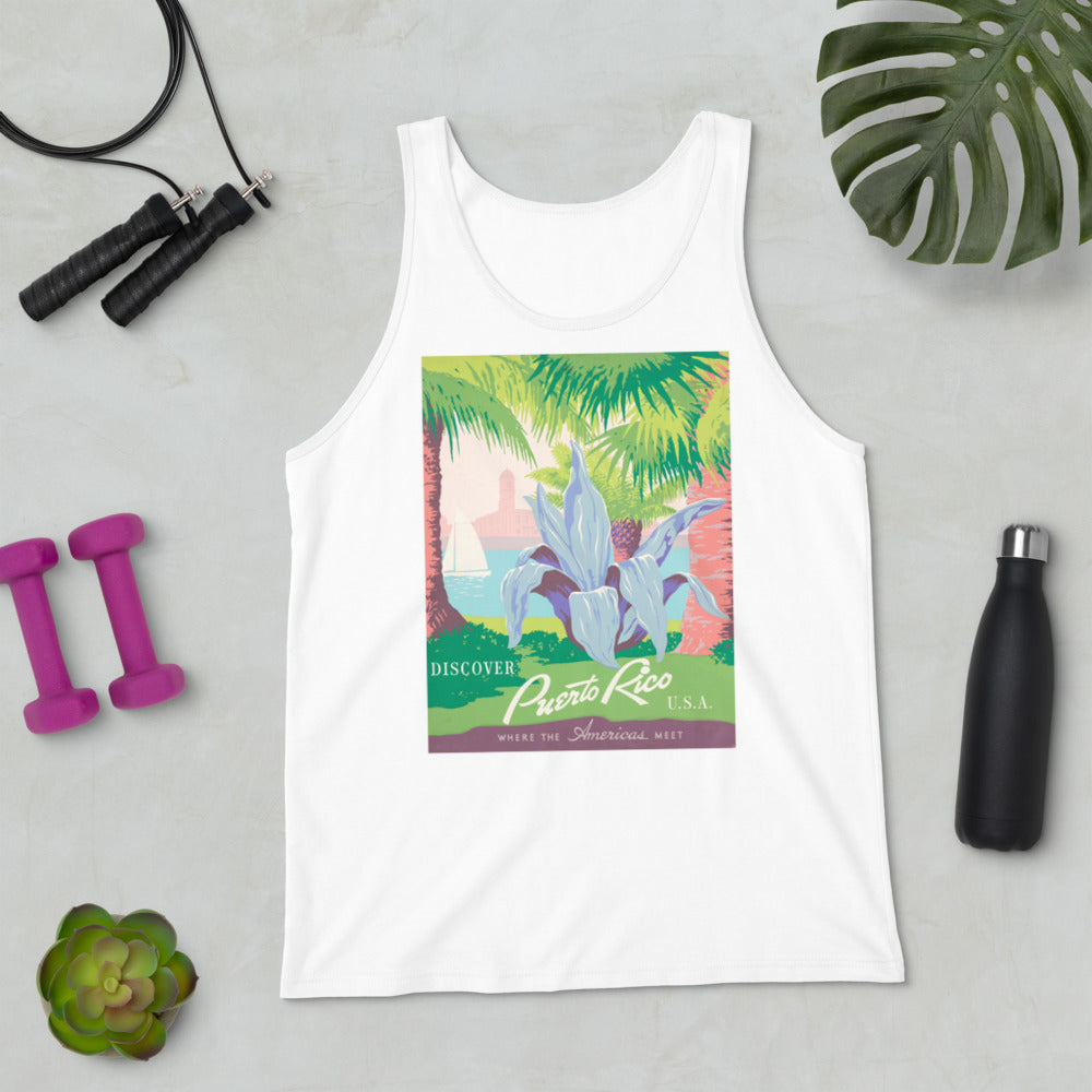 Unisex Tank Top- Discover Puerto Rico Flower