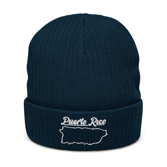 Ribbed knit beanie-Puerto Rico Island