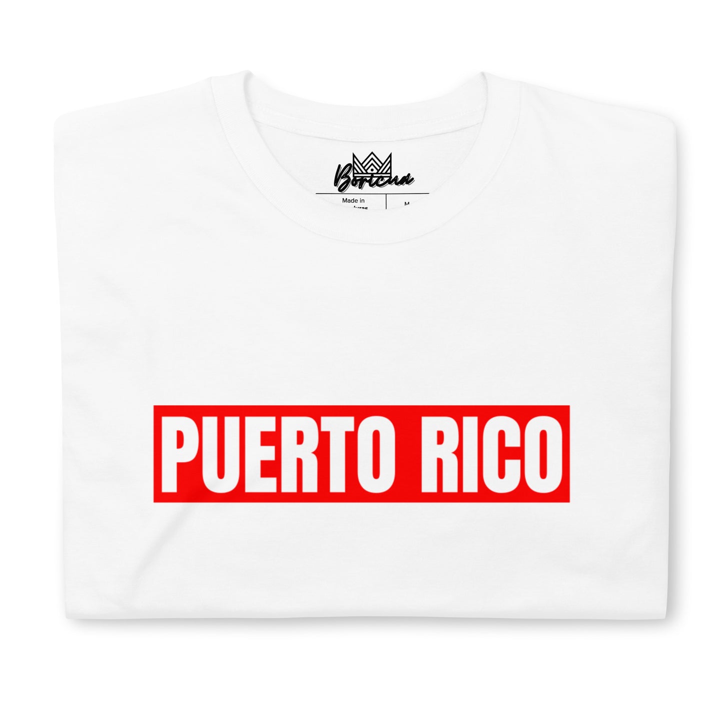 Short-Sleeve Unisex T-Shirt- Puerto Rico / Red Background